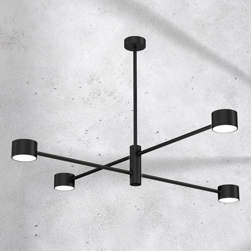 Lampa sufitowa 4-punktowa Cross 4xGX53 Czarna