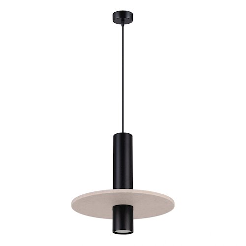 Lampa wisząca filcowa Pelta 1xGU10 czarno-beżowa
