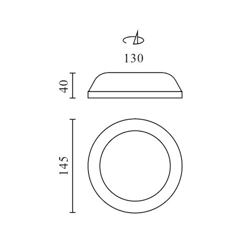 Downlight LED CALMOS IP54 18W z modułem awaryjnym 3h 3CCT