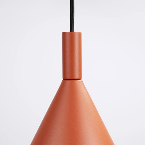 Lampa wisząca stożkowy klosz Nox 25cm 1xE27 ochra czerwona