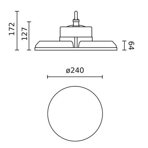 High Bay LED Seron 90W-120W-150W 21000lm 4000K