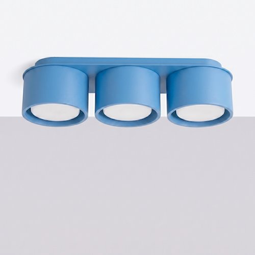 Lampa sufitowa potrójna tuba Modo 3xGx53 błękitna