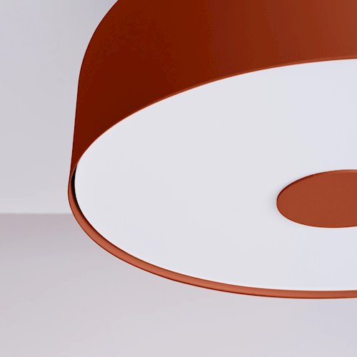 Lampa sufitowa okrągła Omiq 4xE27 ochra czerwona