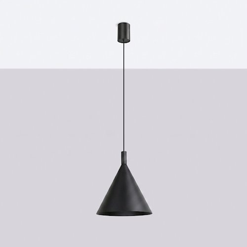 Lampa wisząca stożkowy klosz Nox 25cm 1xE27 czarna
