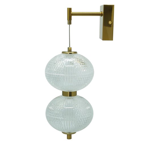 Kinkiet designerski LED kule Amelia 30W - złoty