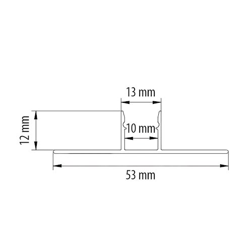 Profil LED GK Undo srebrny anodowany z kloszem mlecznym - 2m