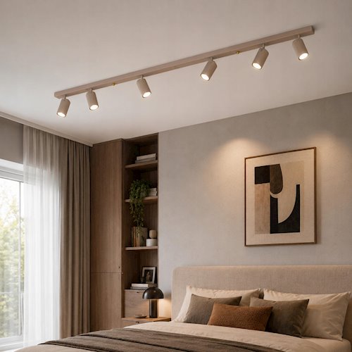 Listwa sufitowa 120cm z reflektorami Bueno 6xGU10 beżowa