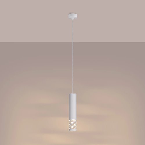 Lampa wisząca tuba Liro 1xGU10 biała