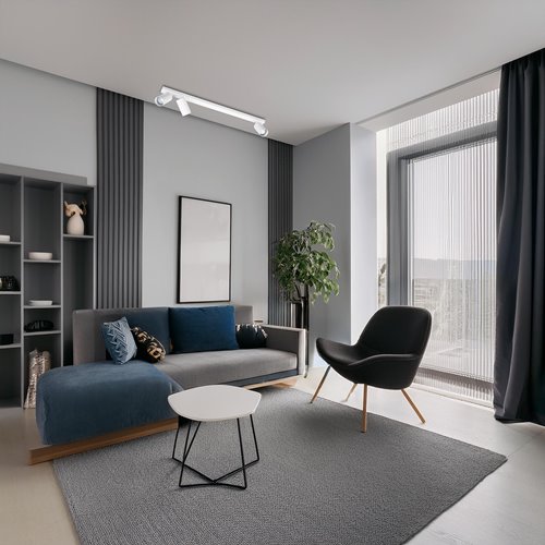 Lampa sufitowa z reflektorami Hero GU10 2+1 biała