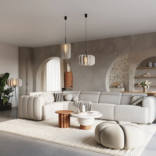 Lampa wisząca filcowa Mula 27cm 1xE27 beżowa