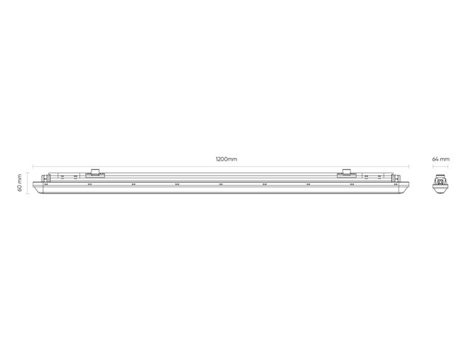 Lampa hermetyczna LED Lineris 36W 4320lm 120cm 6500K