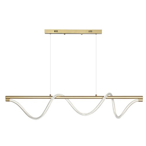 Lampa wisząca LED Serpente 55W wężyk splot - złota