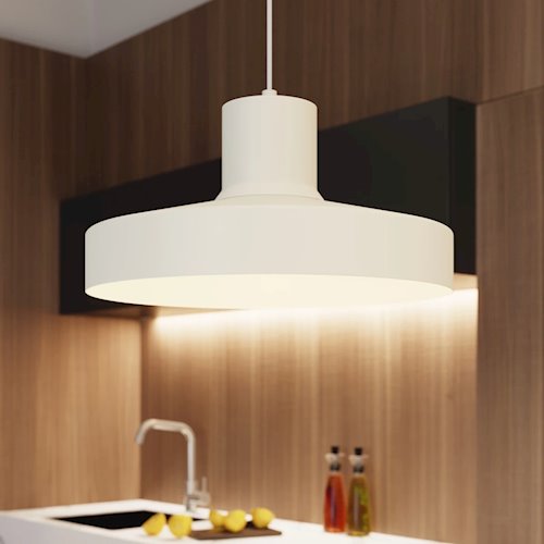 Lampa wisząca klasyczna Bilo 1xE27 beżowa