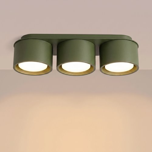 Lampa sufitowa potrójna tuba Modo 3xGx53 zielona oliwkowa