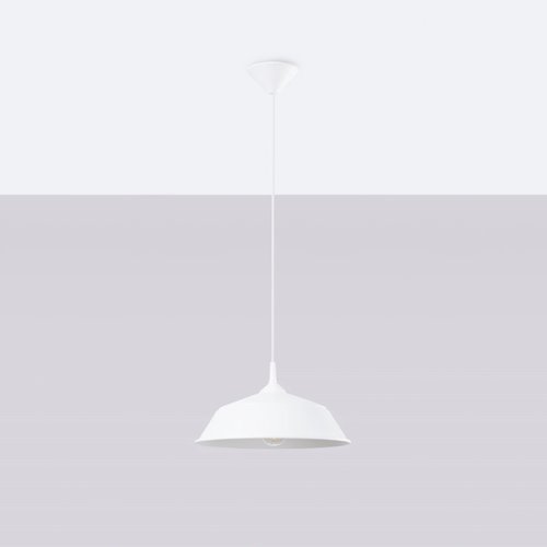 Lampa wisząca z okrągłym kloszem Frika 1xE27 biała