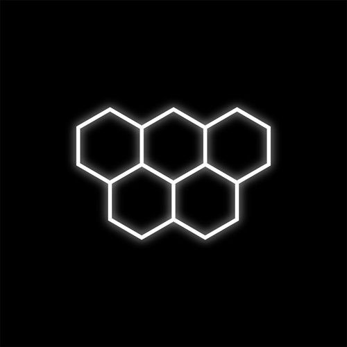 Lampa LED Hexagon 5xHEX 192W 6500K