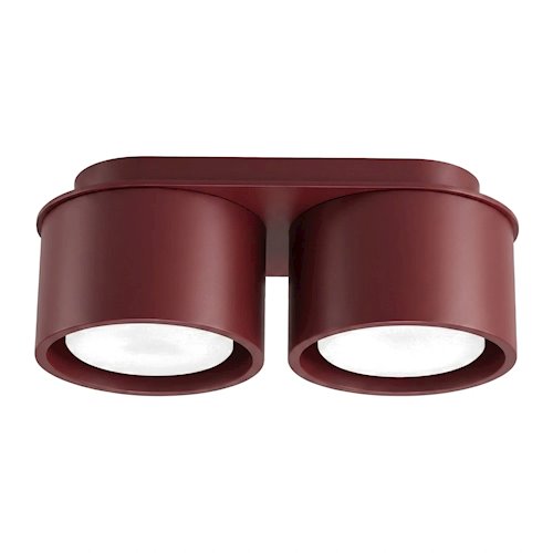 Lampa sufitowa podwójna tuba Modo 2xGx53 burgundowa
