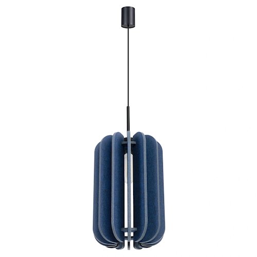 Lampa wisząca filcowa Mula 27 cm 1xE27 granatowa