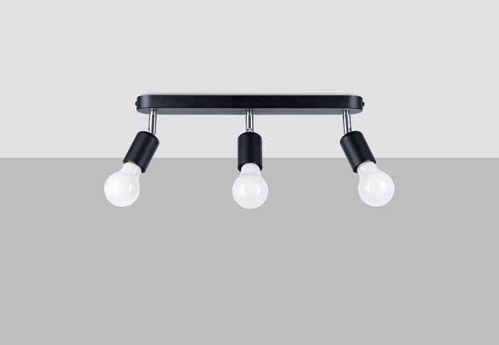 Lampa sufitowa reflektory FORNES 3xE27 czarna
