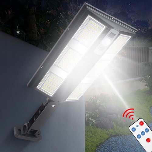 Lampa uliczna solarna Slim 500lm 6500K z czujnikiem i pilotem