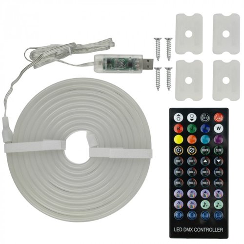 Neon LED Digital USB 5V 3 metry Bluetooth z pilotem