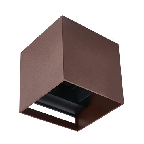 Kinkiet elewacyjny G9 Cube Lite 10x10 cm IP65 brąz