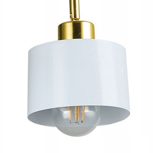 Lampa sufitowa Loft 3xE27 Elena listwa biała-złota