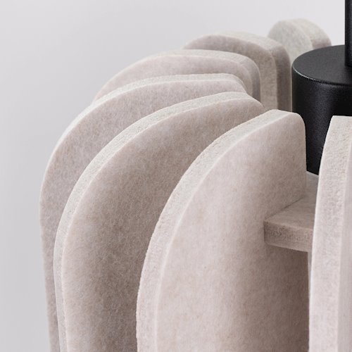 Lampa wisząca filcowa Mula 27cm 1xE27 beżowa