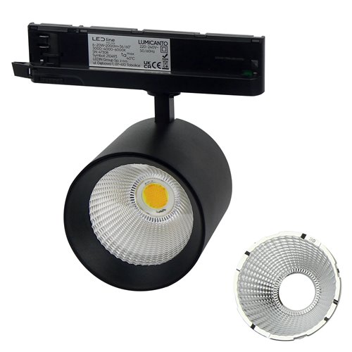 Reflektor 3-fazowy Lumicanto 6-20W 36-60° CCT czarny