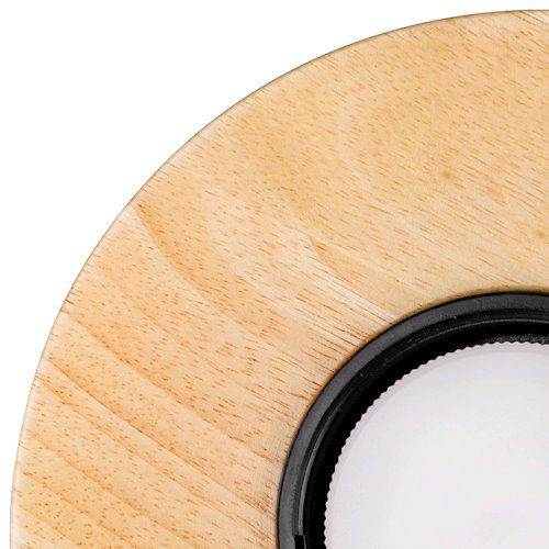 Lampa wisząca CIRVO GX53 okrągła czarna-drewno