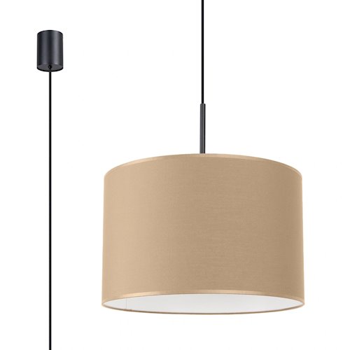 Lampa wisząca z abażurem Nevia 1xE27 taupe