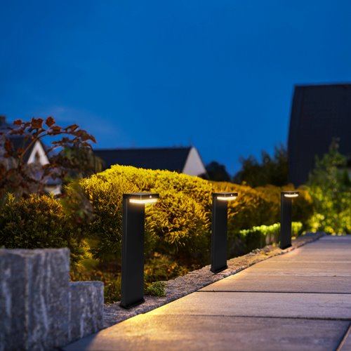 Lampa ogrodowa solarna Suntis słupek z USB 50cm