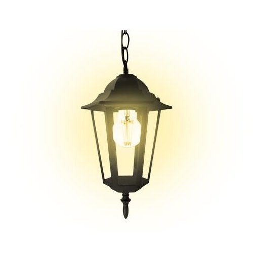 Lampa ogrodowa wisząca 1xE27 Victoria czarna
