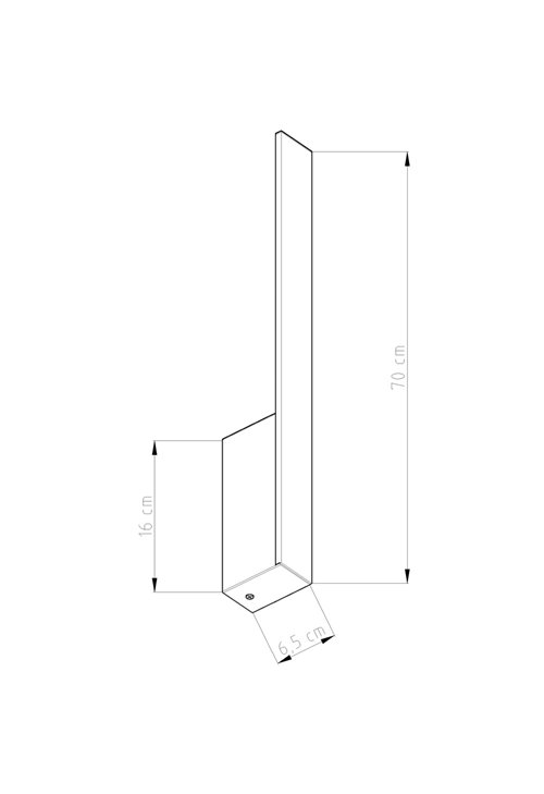 Kinkiet LAHTI 70 czarny LED 4000K