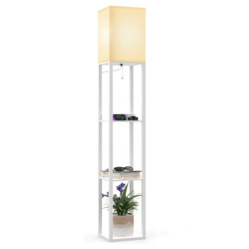 Lampa stojąca Square 1xE27 160cm biała