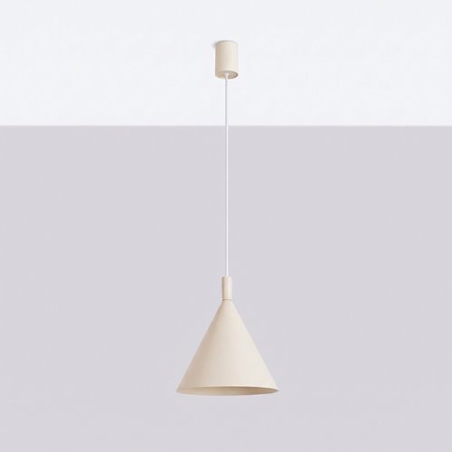 Lampa wisząca stożkowy klosz Nox 25cm 1xE27 beżowa