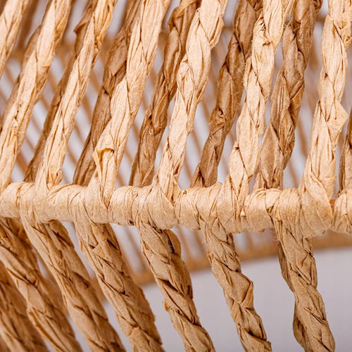 Lampa wisząca Boho 1xE27 z ażurowym kloszem ze sznurka 50cm