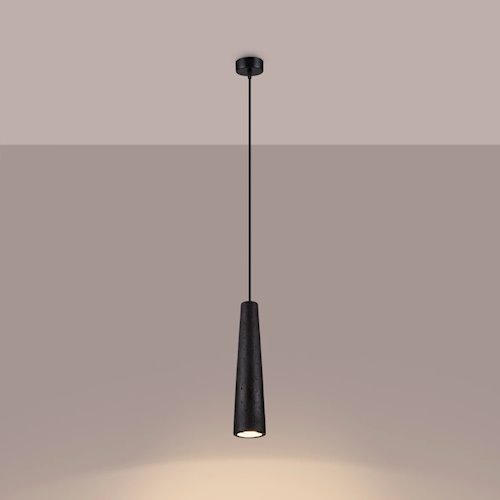 Lampa wisząca betonowa Electra 1xGU10 czarna