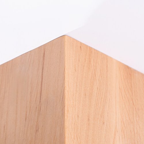 Lampa sufitowa Solis z mleczną kulą 1xG9 naturalne drewno