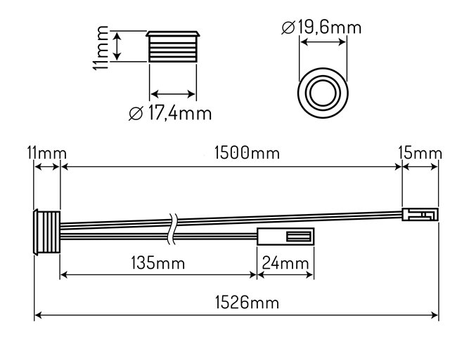 Włącznik dotykowy ze ściemniaczem Channel LED line