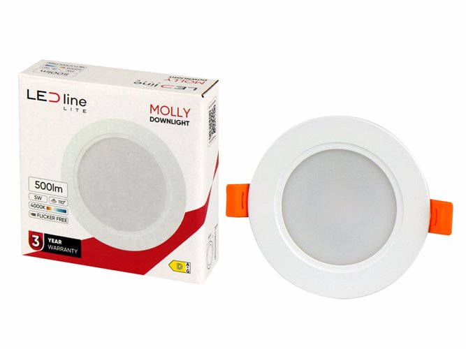 Panel LED Downlight MOLLY 5W 450lm 3000K okrągły