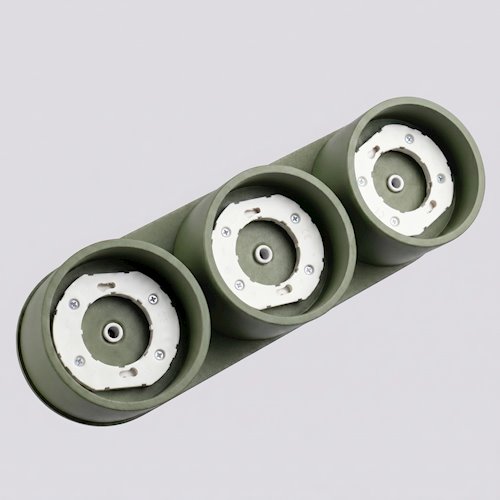 Lampa sufitowa potrójna tuba Modo 3xGx53 zielona oliwkowa