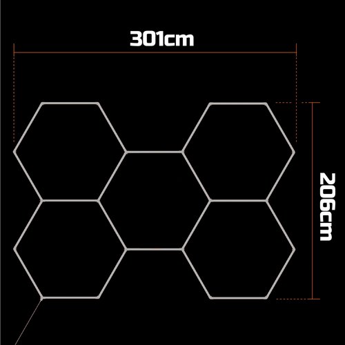 Lampa LED Hexagon 5L CRI90 206x301cm 240W 6500K