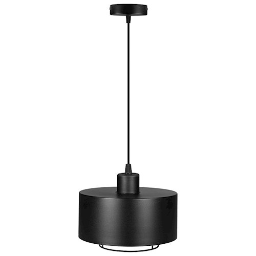 Lampa wisząca pojedyncza E27 Velto Loft 20cm czarna