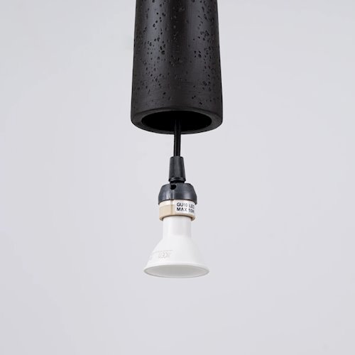 Lampa wisząca betonowa Electra 1xGU10 czarna