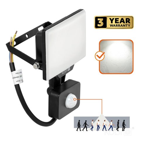 Naświetlacz LED z czujnikiem 20W Delyo 1600lm Neutralny