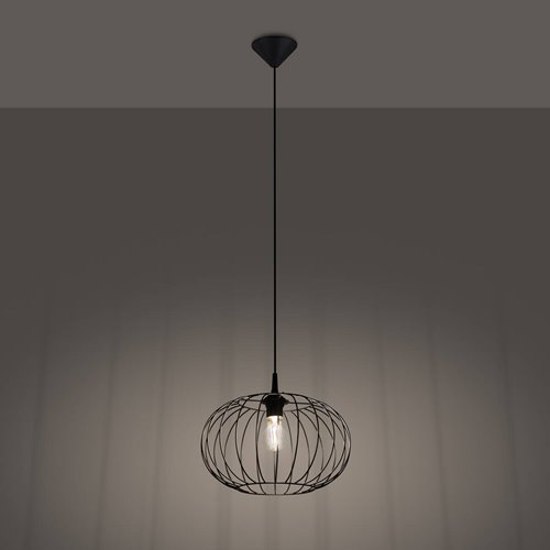 Lampa wisząca druciana TSUNO 1xE27 czarna