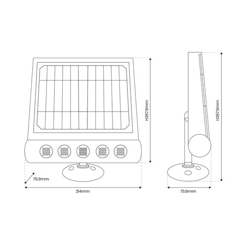 Lampa Solarna LED Talent 8W 4000K IP65