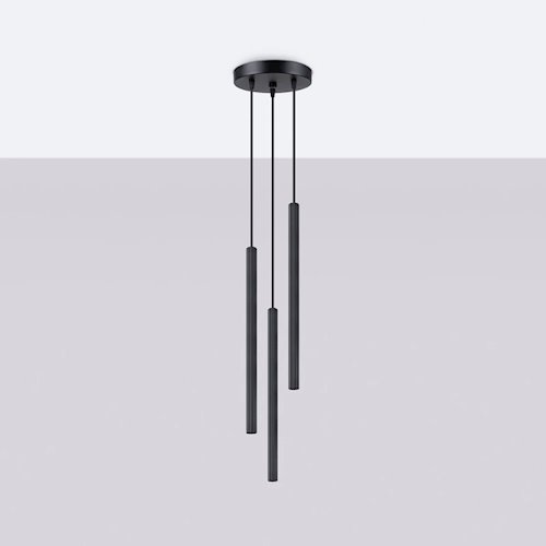 Lampa wisząca potrójna Arche okrągła 3xG9 czarna
