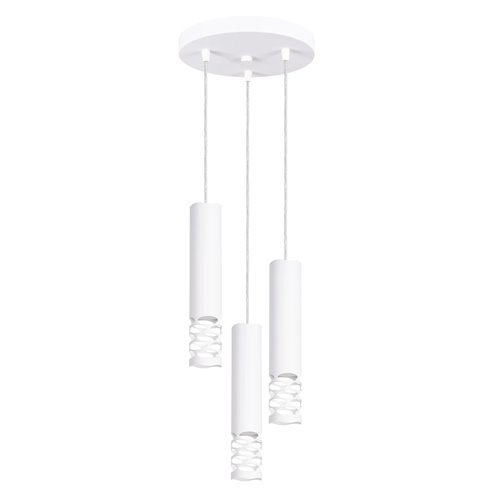 Lampa wisząca potrójna Liro 3xGU10 okrągła biała